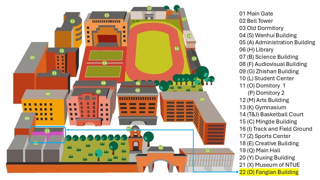 國立臺北教育大學校園地圖導引 - 芳蘭樓