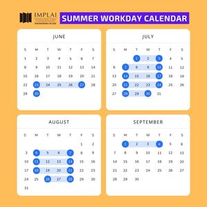 2025 summer schedule calendar
